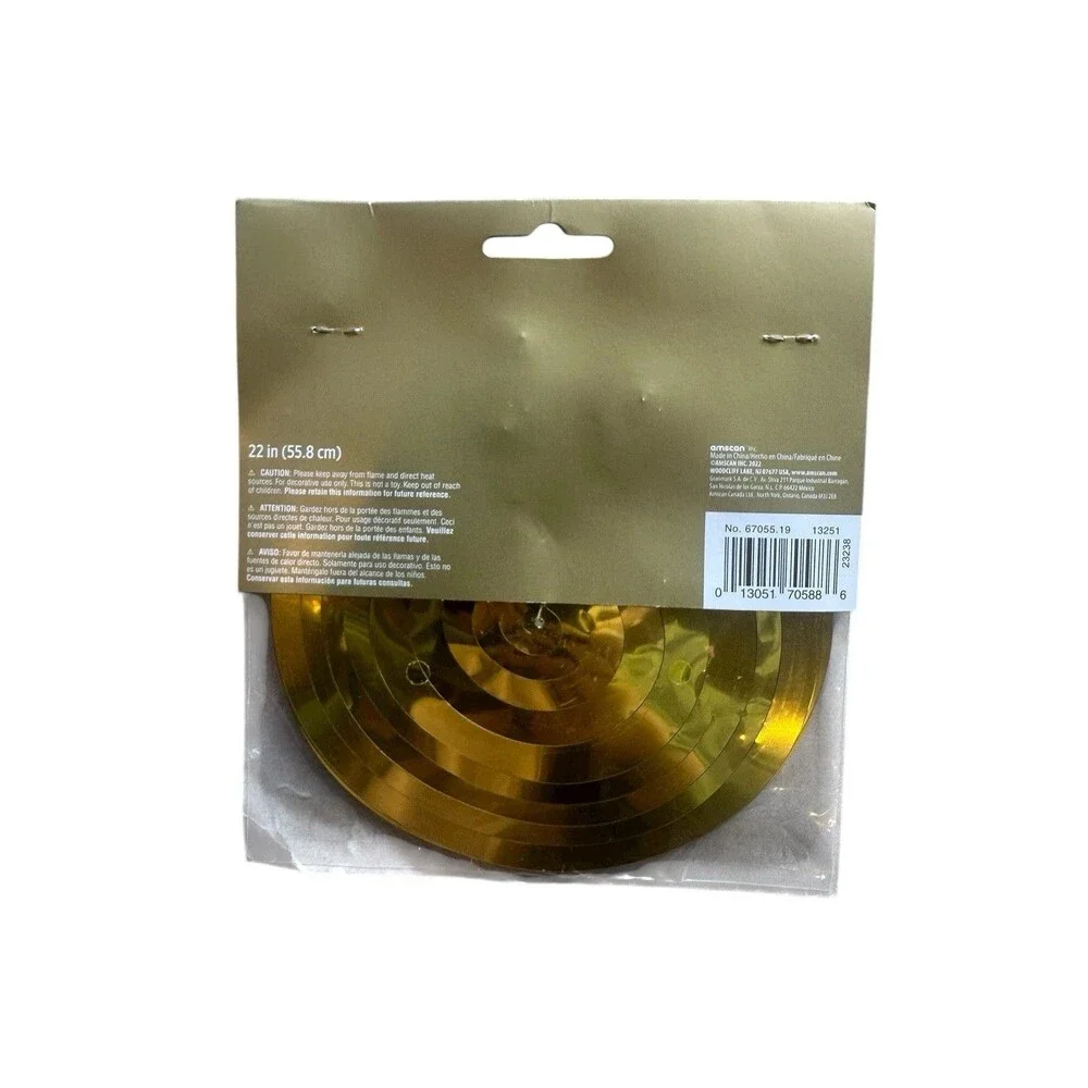 5 Packs Swirl Decorations Gold Streamers 12pcs Per Pack  Party Birthday Wedding